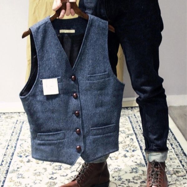 Otis | Men’s Vintage Button Vest with Pockets · Oliver Bradley