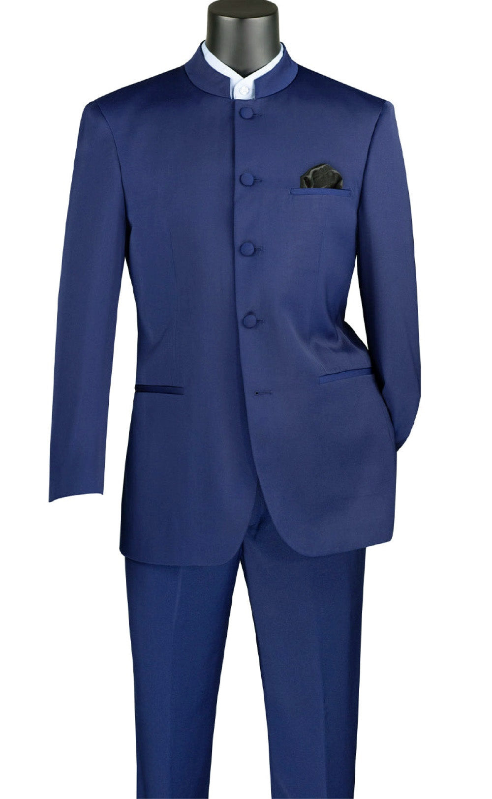 Preston Banded-Collar Suit · Oliver Bradley