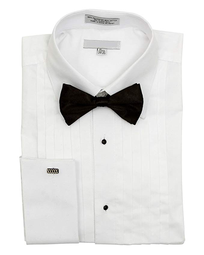Preston Pleated Tuxedo Shirt · Oliver Bradley