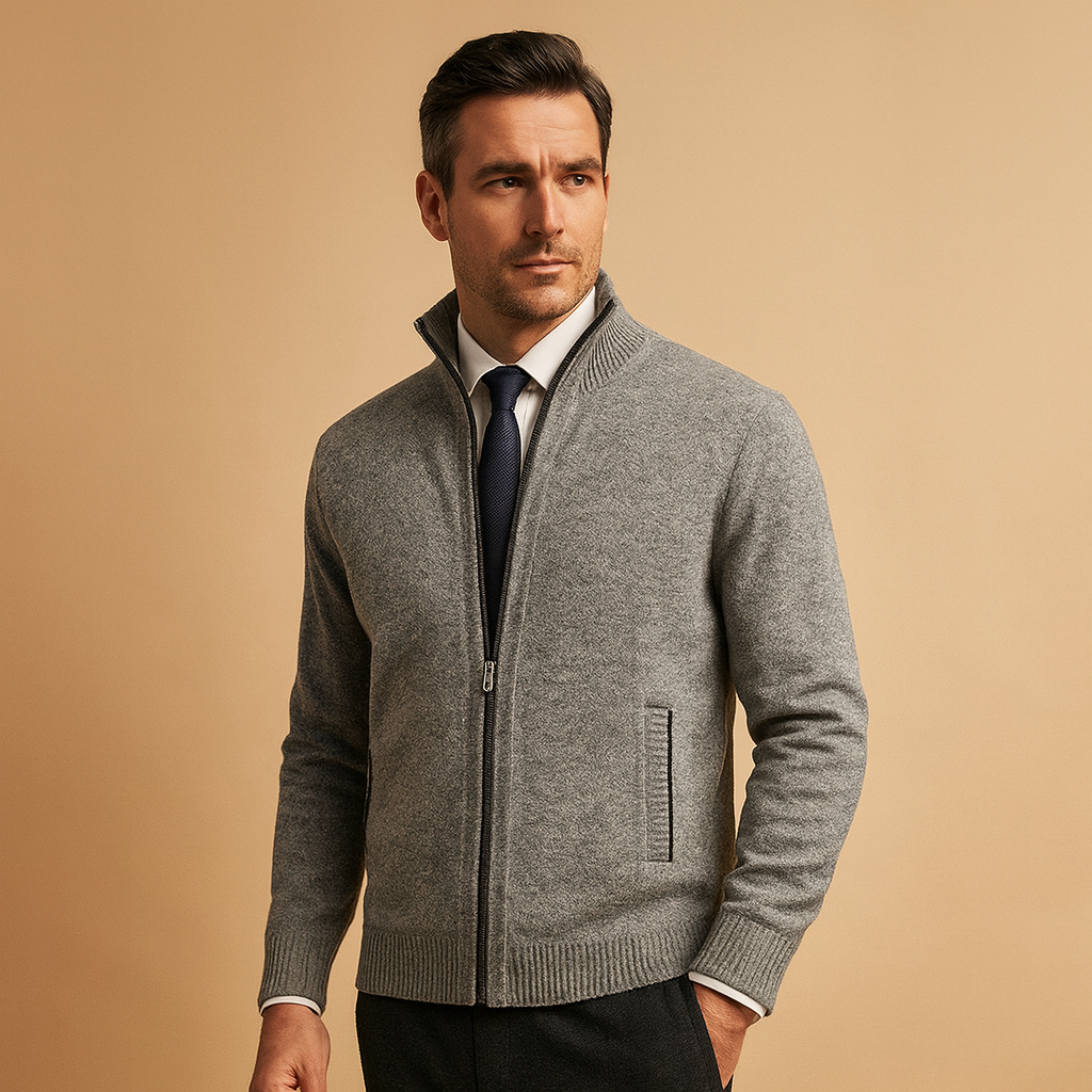 Preston Zip-Front Cardigan · Oliver Bradley