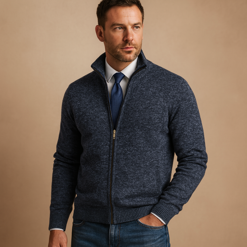Preston Zip-Front Cardigan · Oliver Bradley
