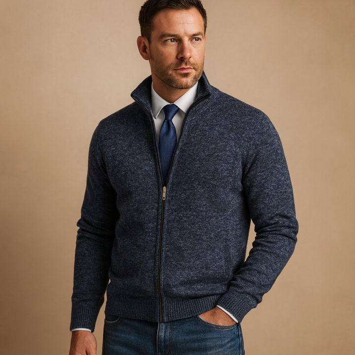 Preston Zip-Front Cardigan · Oliver Bradley