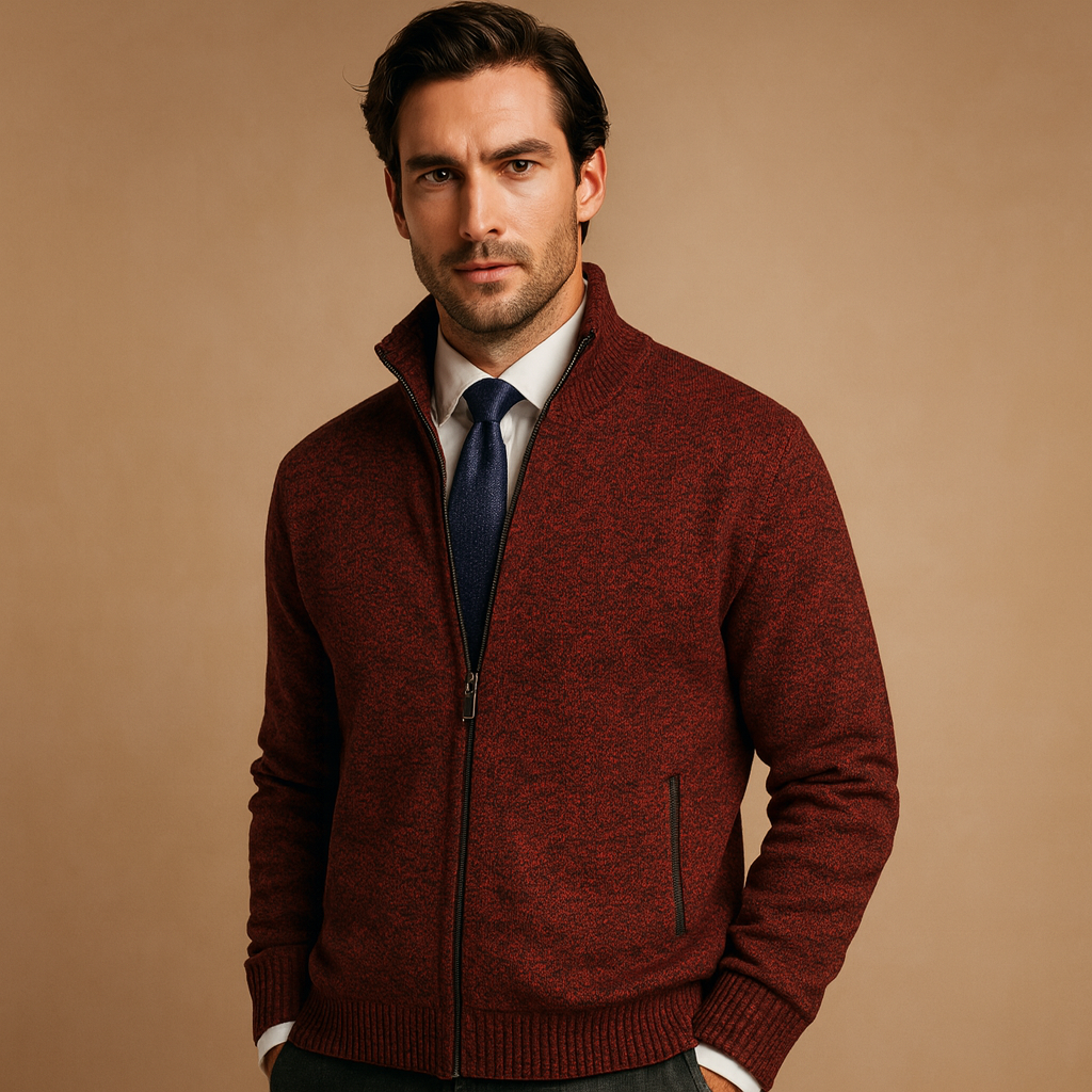 Preston Zip-Front Cardigan · Oliver Bradley