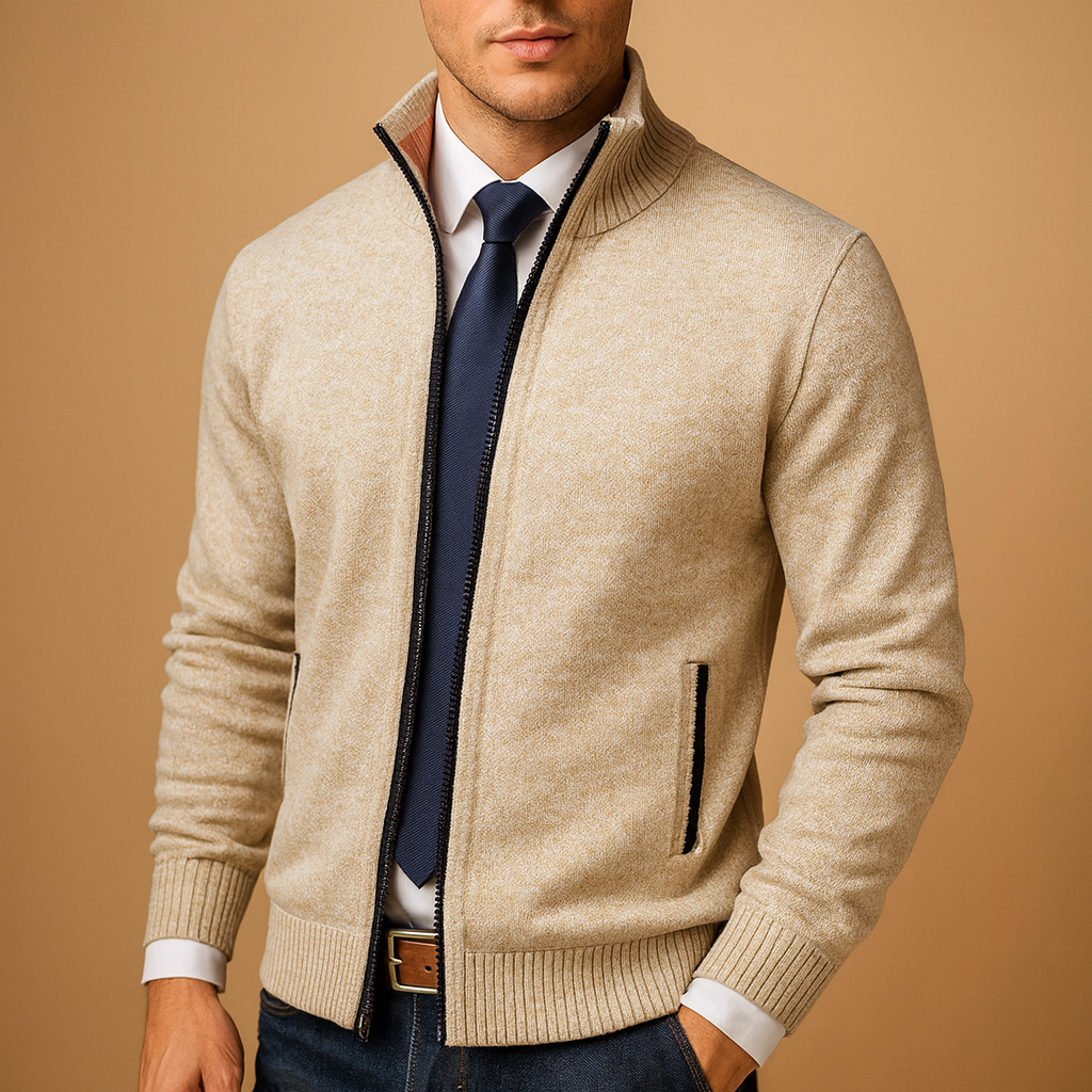 Preston Zip-Front Cardigan · Oliver Bradley