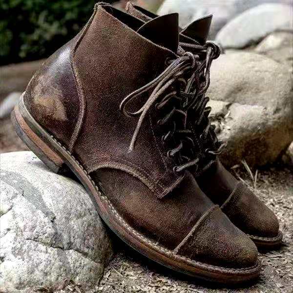 Ravenna Leather Lace-Up Boots · Oliver Bradley