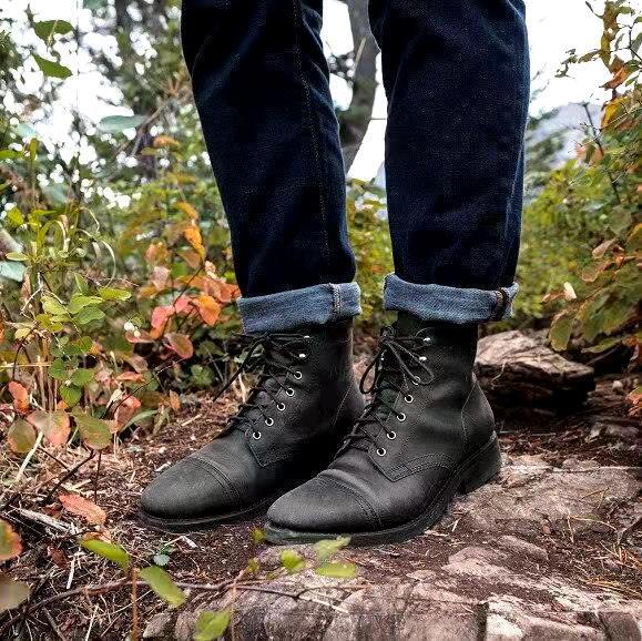 Ravenna Leather Lace-Up Boots · Oliver Bradley