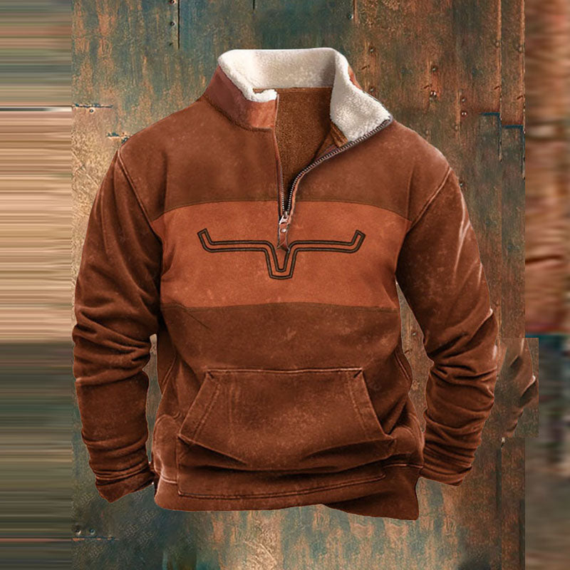 Ravos Pull Homme – Sweat Zippé Chaud & Confortable au Style Moderne pour l’Automne