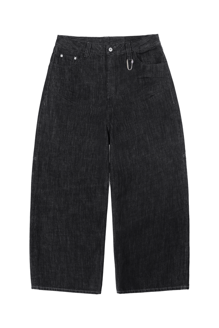 Raw Baggy Denim Jeans Black · Oliver Bradley