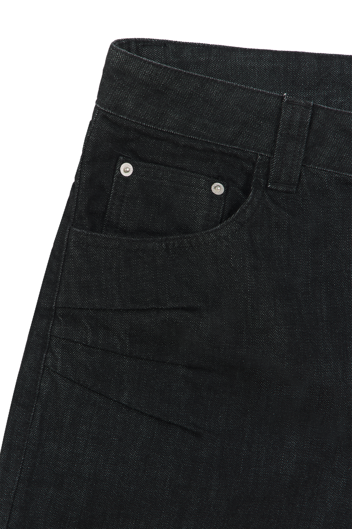 Raw Baggy Denim Jeans Black · Oliver Bradley