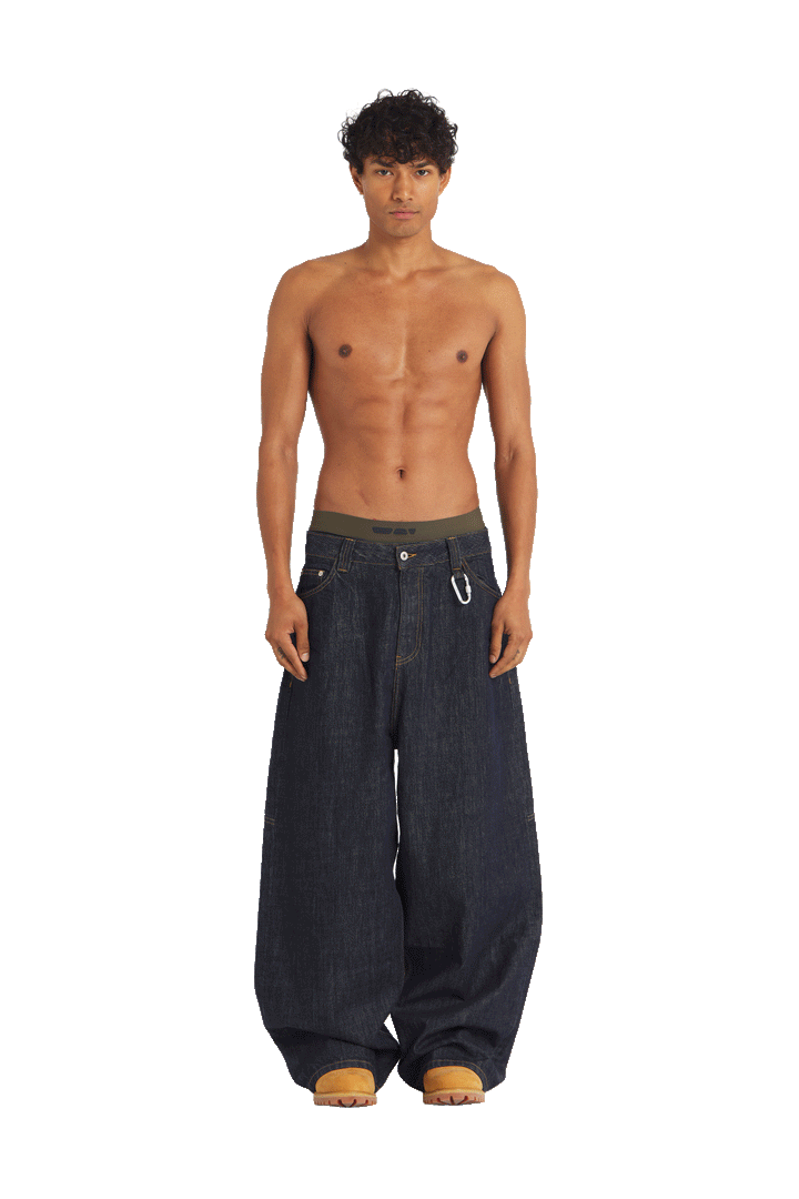 Raw Baggy Denim Jeans Blue · Oliver Bradley