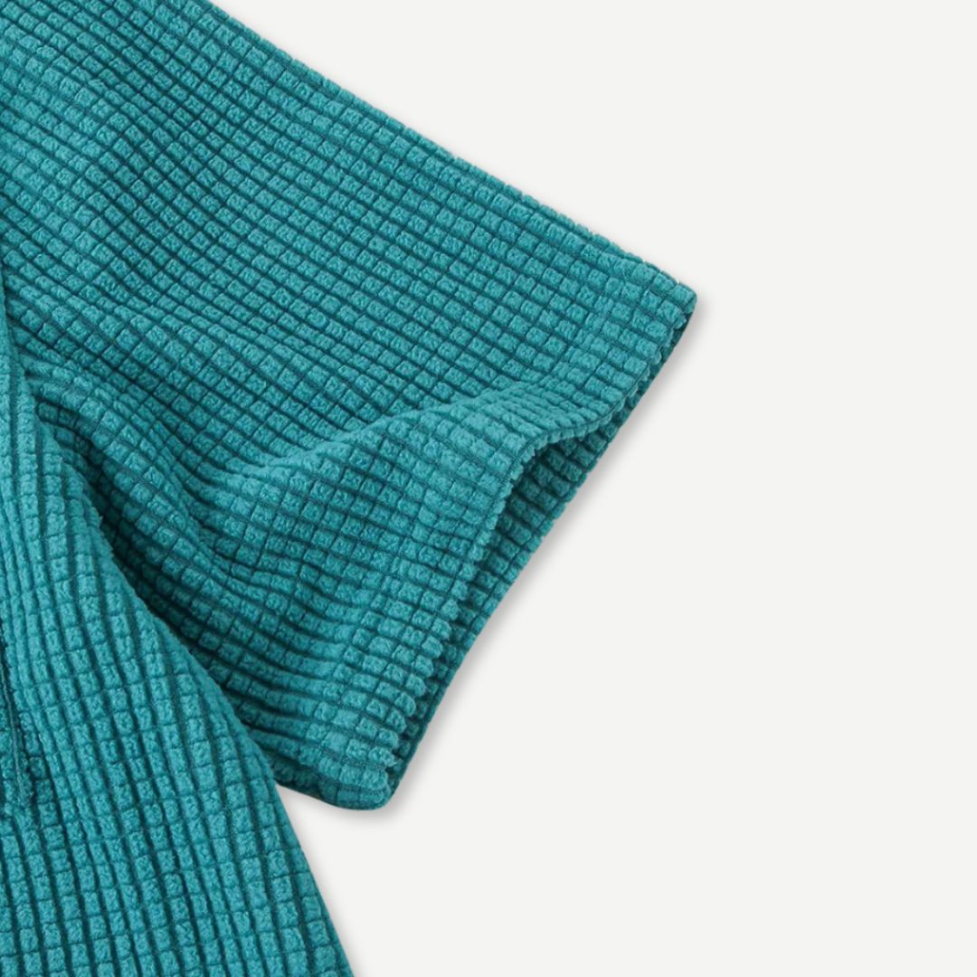 Relaxed Knitted Waffle Shirt · Oliver Bradley
