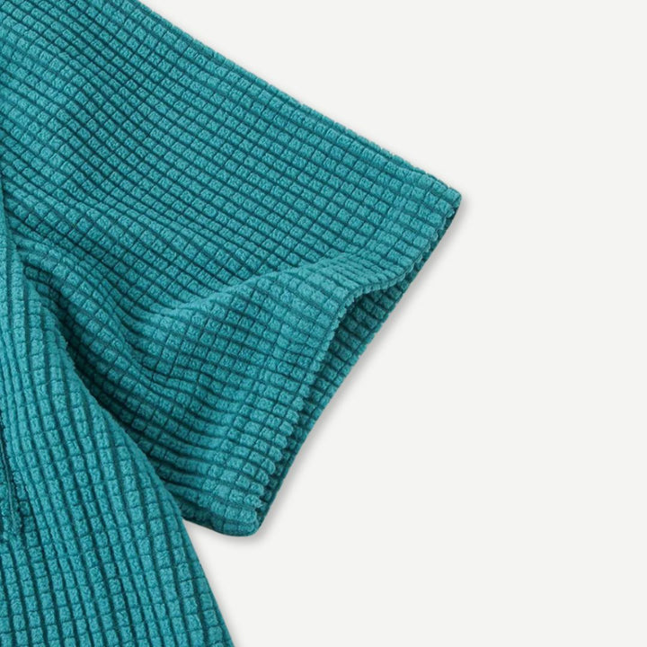 Relaxed Knitted Waffle Shirt · Oliver Bradley