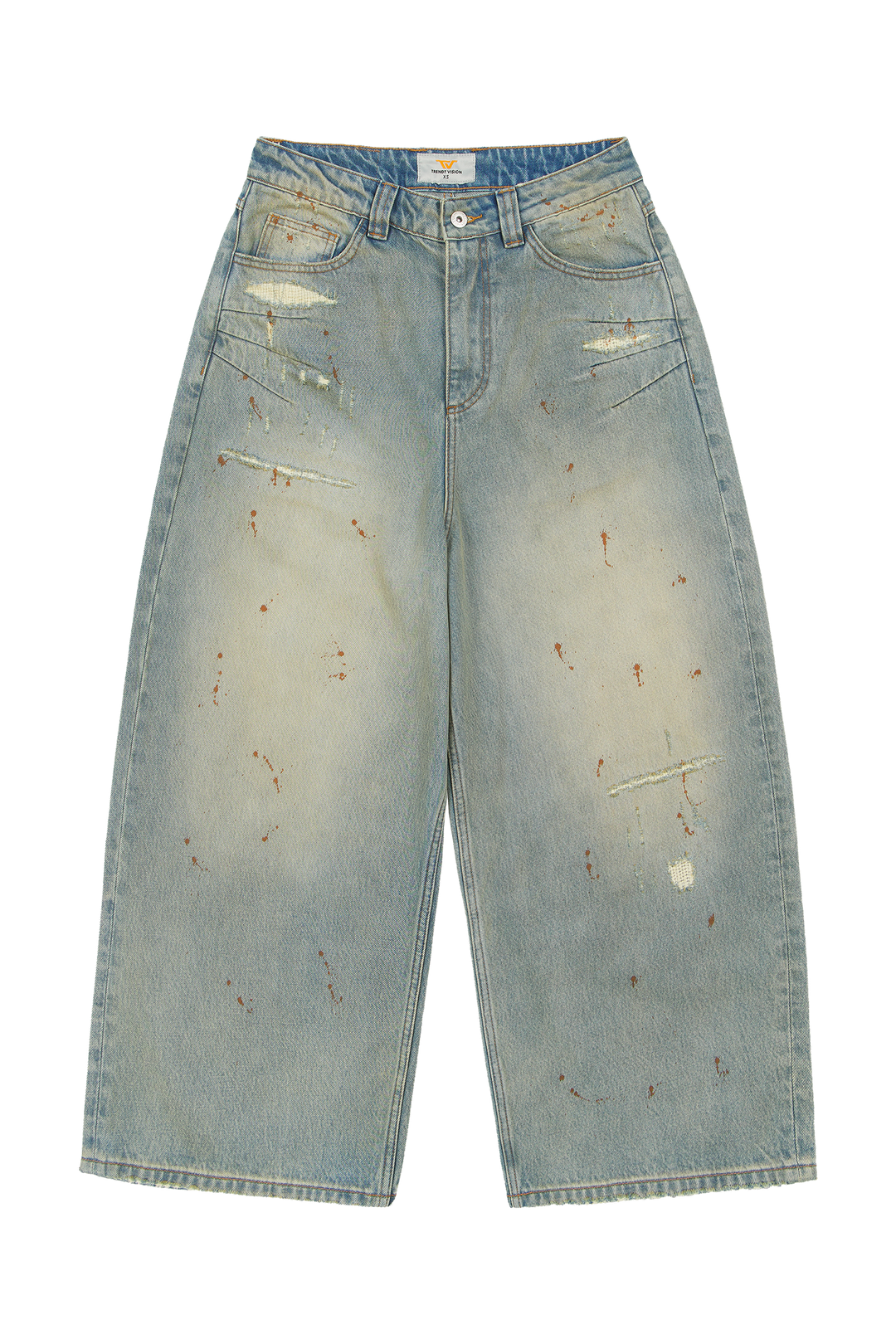 Repaired Construction Denim Jeans Blue · Oliver Bradley