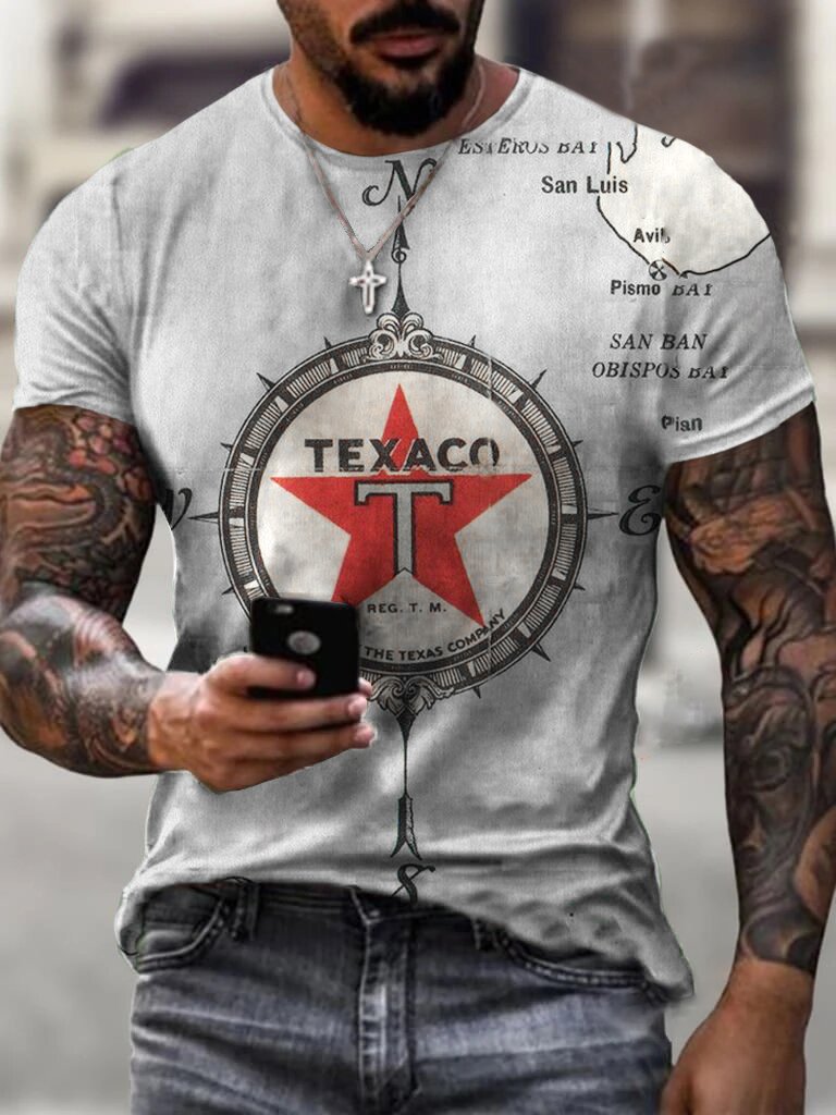 Retro Engine Oil Print T-Shirt · Oliver Bradley