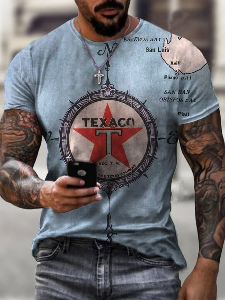 Retro Engine Oil Print T-Shirt · Oliver Bradley