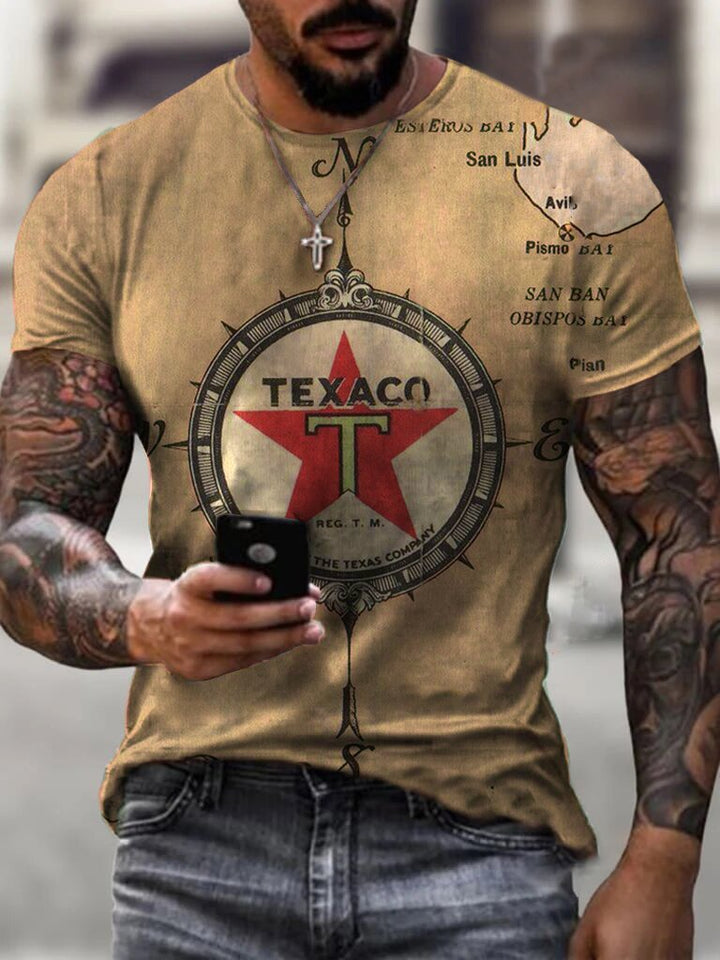 Retro Engine Oil Print T-Shirt · Oliver Bradley