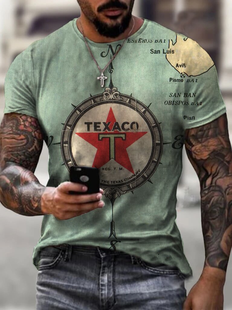Retro Engine Oil Print T-Shirt · Oliver Bradley