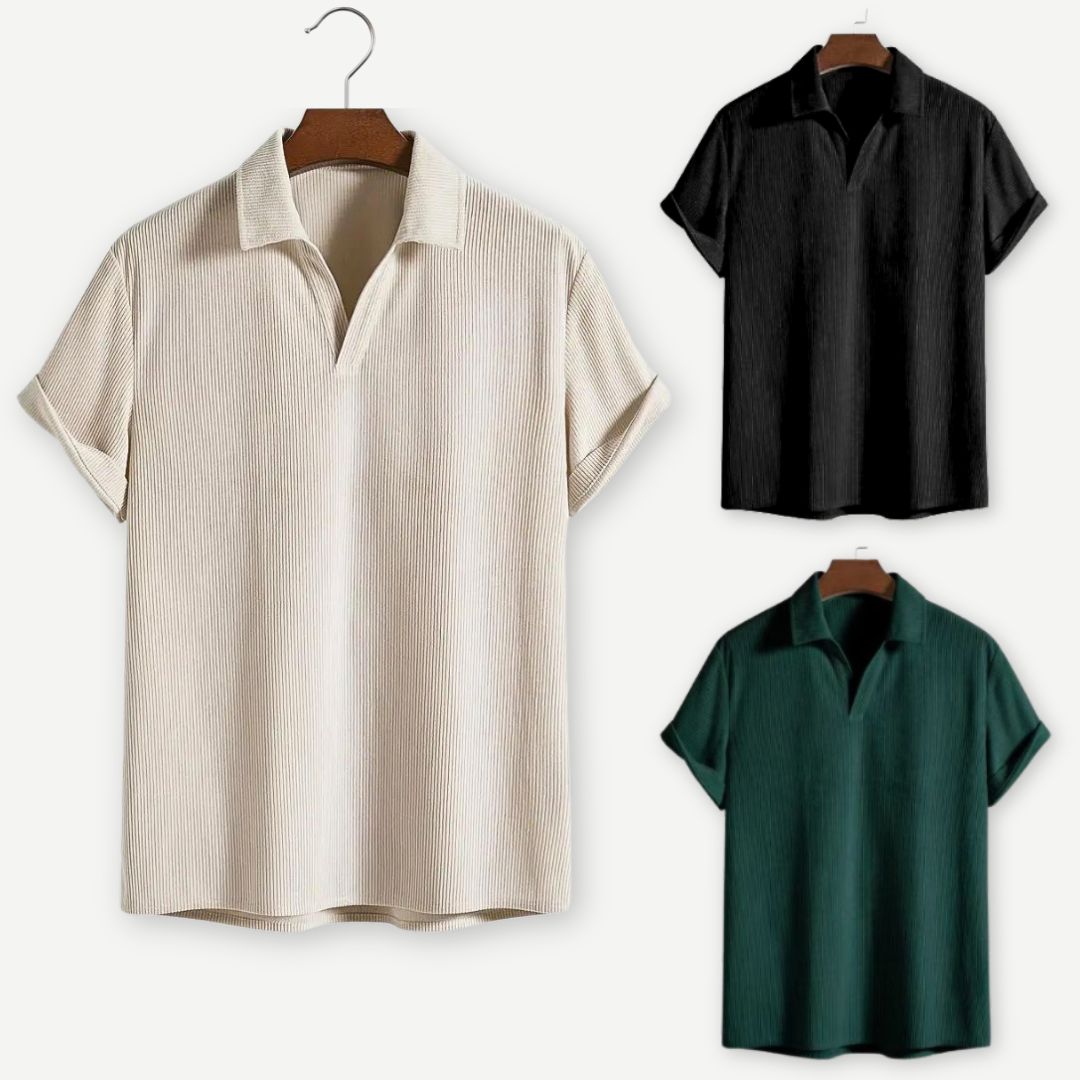 Ribbed Johnny Collar Polo · Oliver Bradley