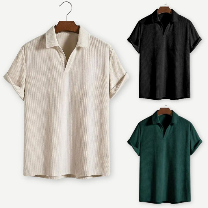 Ribbed Johnny Collar Polo · Oliver Bradley