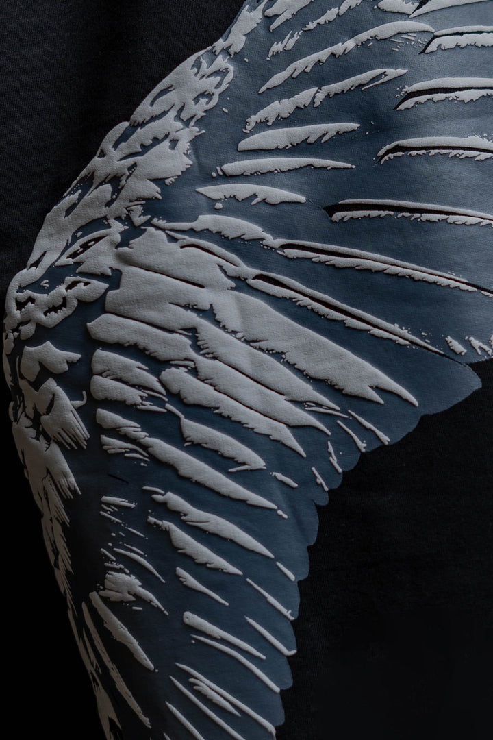 Shield Wings Black Oversized Fit T-Shirt · Oliver Bradley