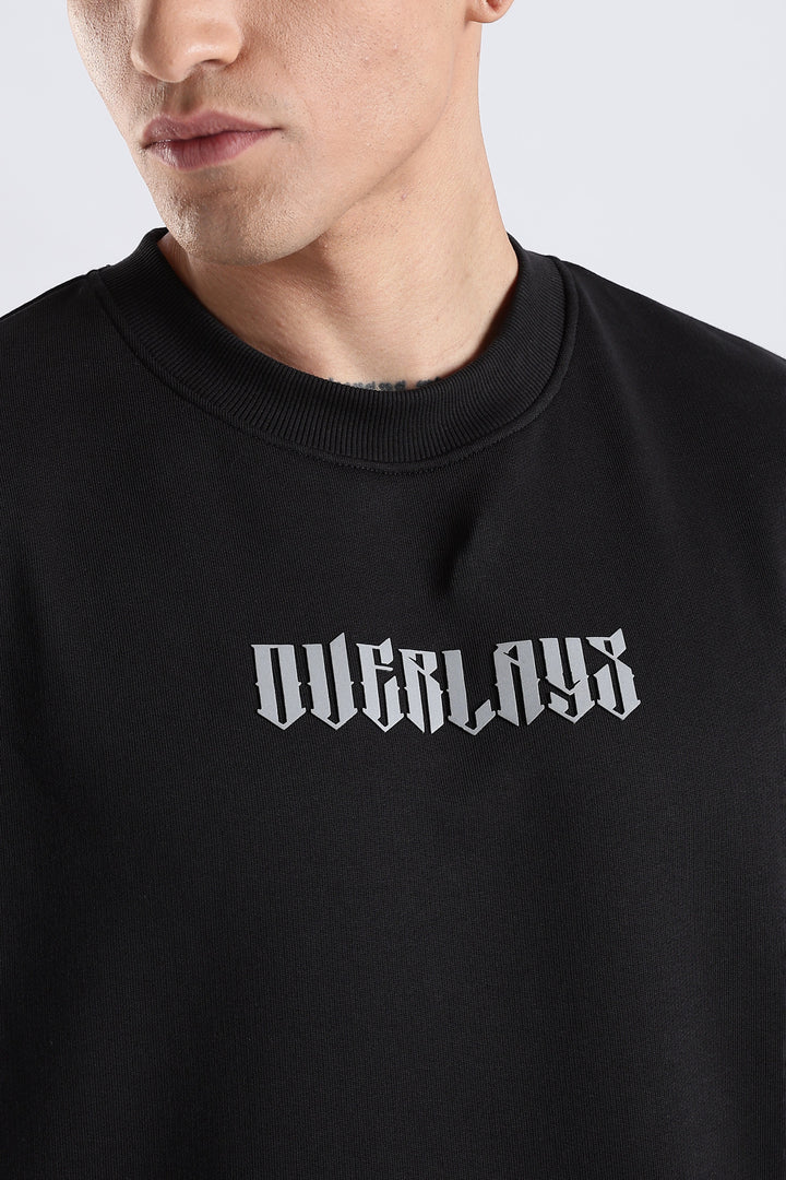 Shield Wings Black Oversized Fit T-Shirt · Oliver Bradley