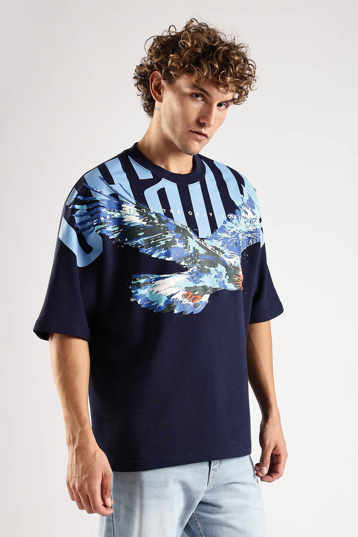 Sky Walker Navy Oversized T-Shirt · Oliver Bradley
