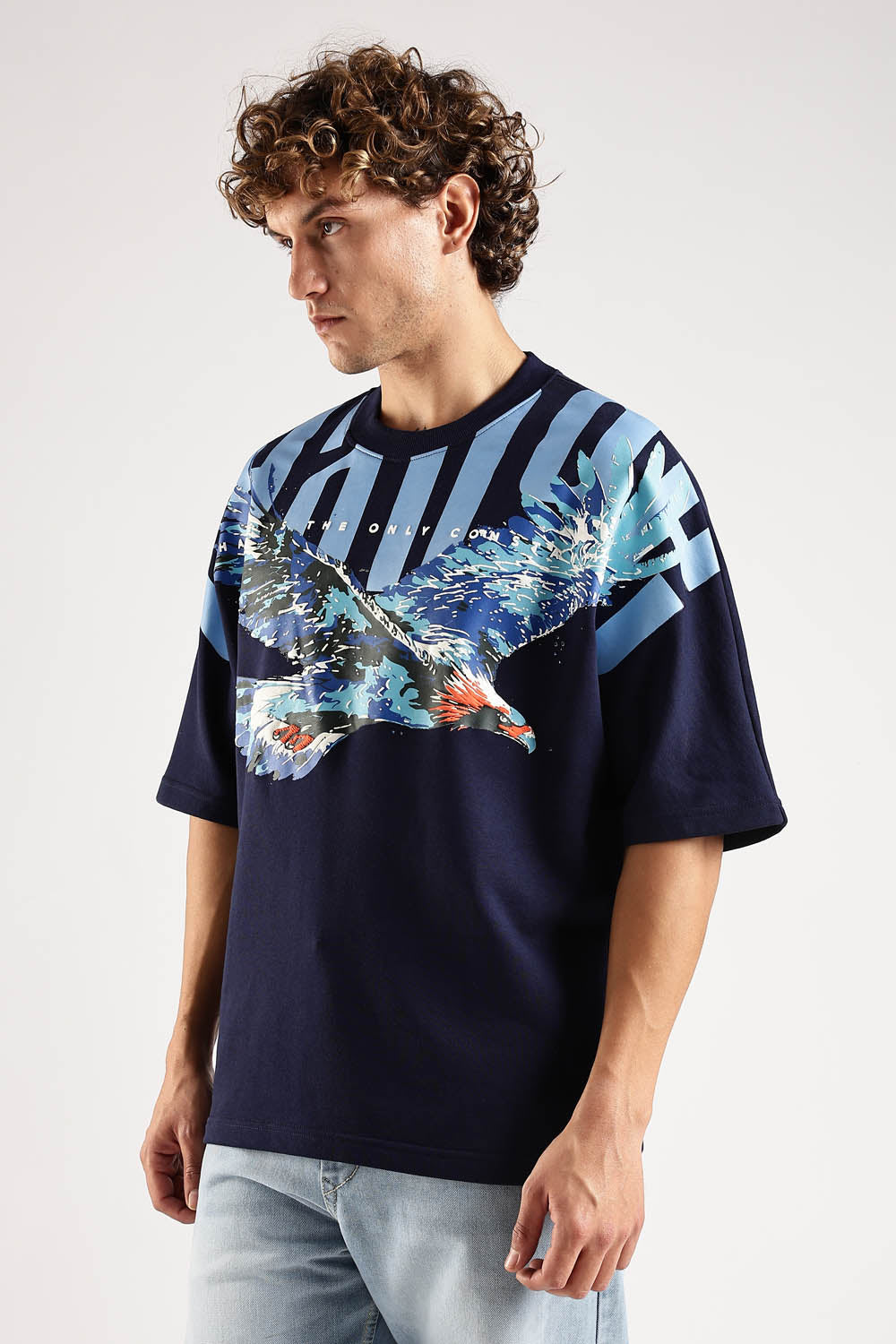 Sky Walker Navy Oversized T-Shirt · Oliver Bradley