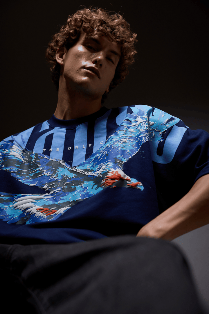 Sky Walker Navy Oversized T-Shirt · Oliver Bradley