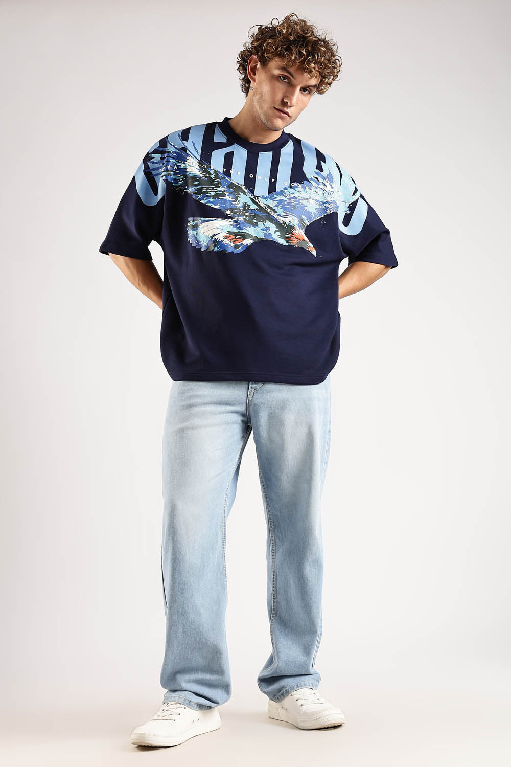 Sky Walker Navy Oversized T-Shirt · Oliver Bradley