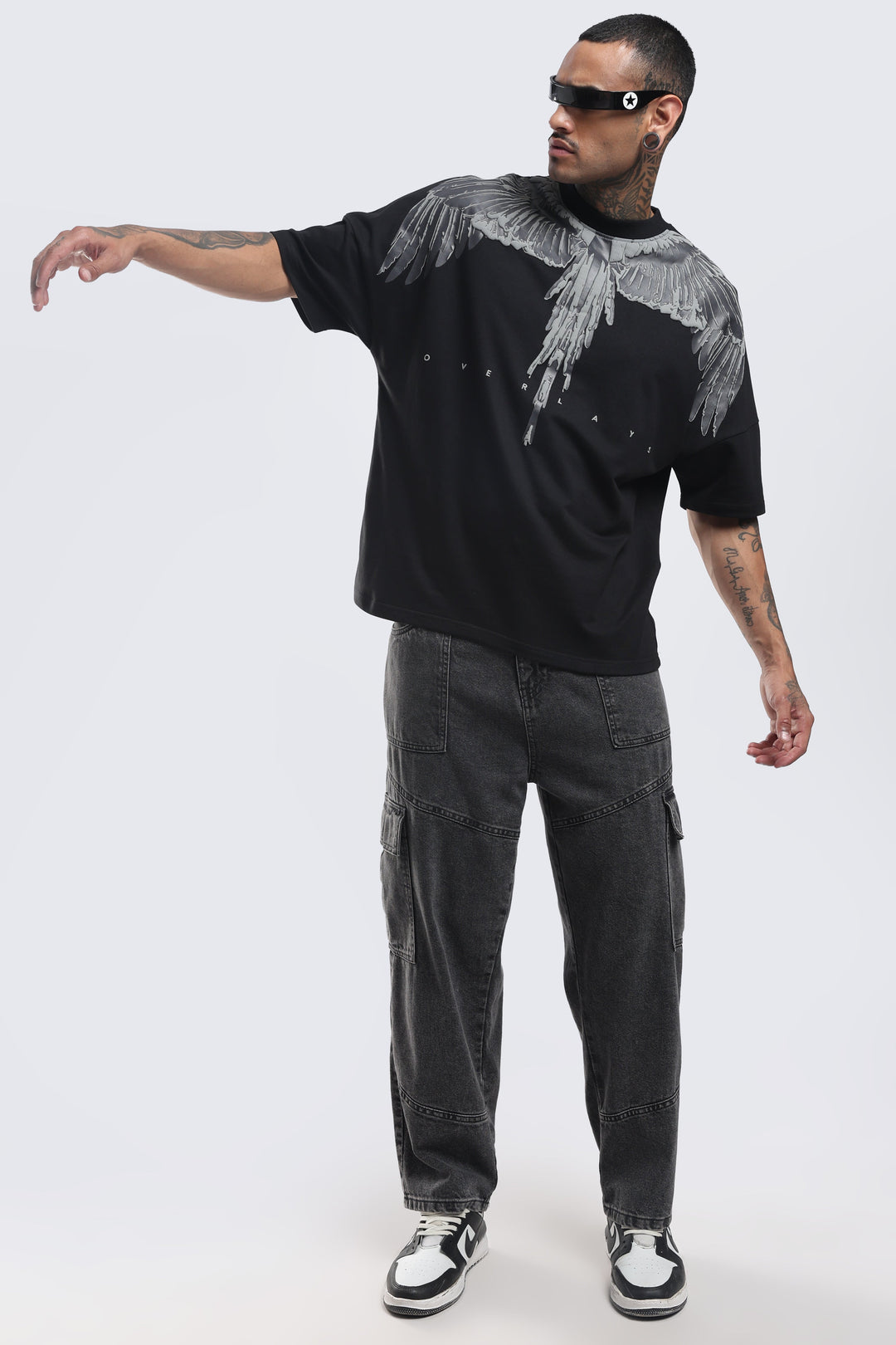 Streak Black Oversized T-shirt · Oliver Bradley