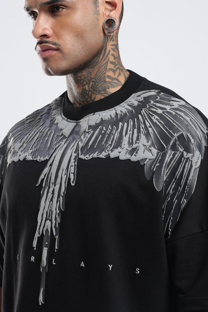 Streak Black Oversized T-shirt · Oliver Bradley