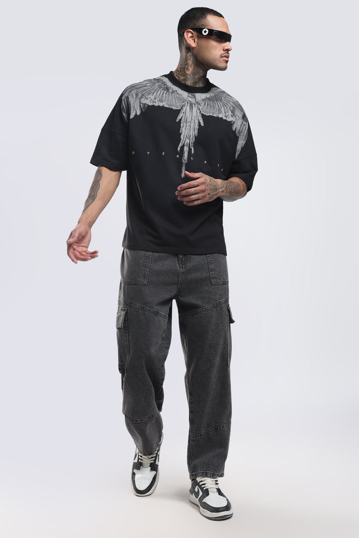 Streak Black Oversized T-shirt · Oliver Bradley