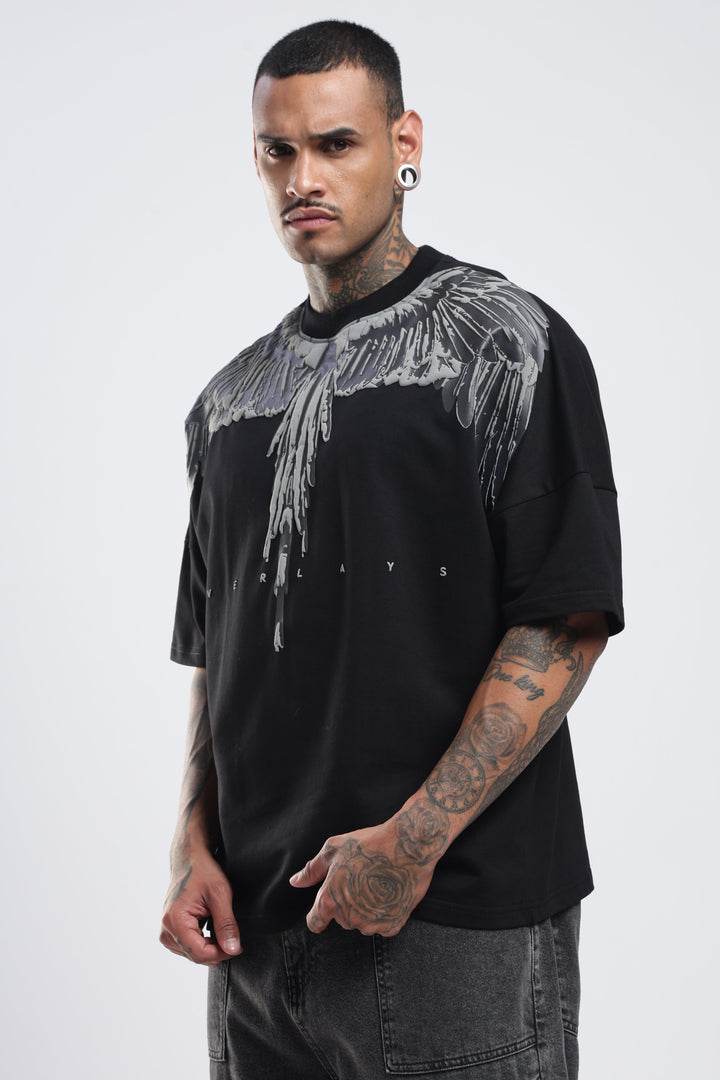 Streak Black Oversized T-shirt · Oliver Bradley