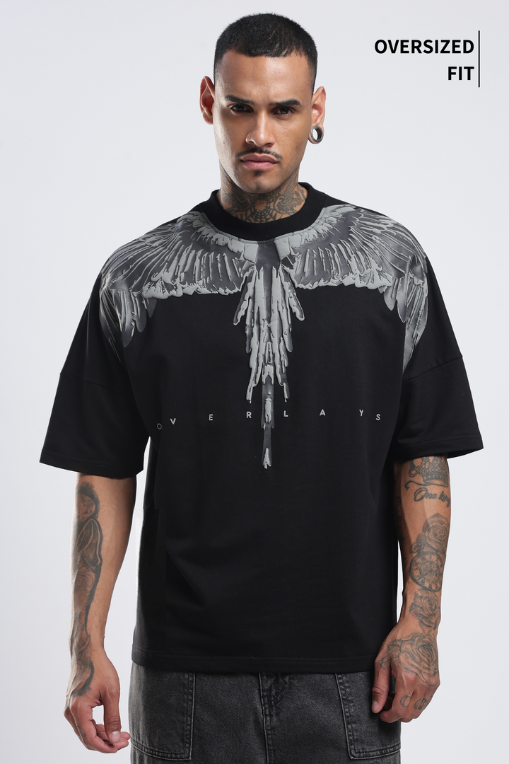 Streak Black Oversized T-shirt · Oliver Bradley