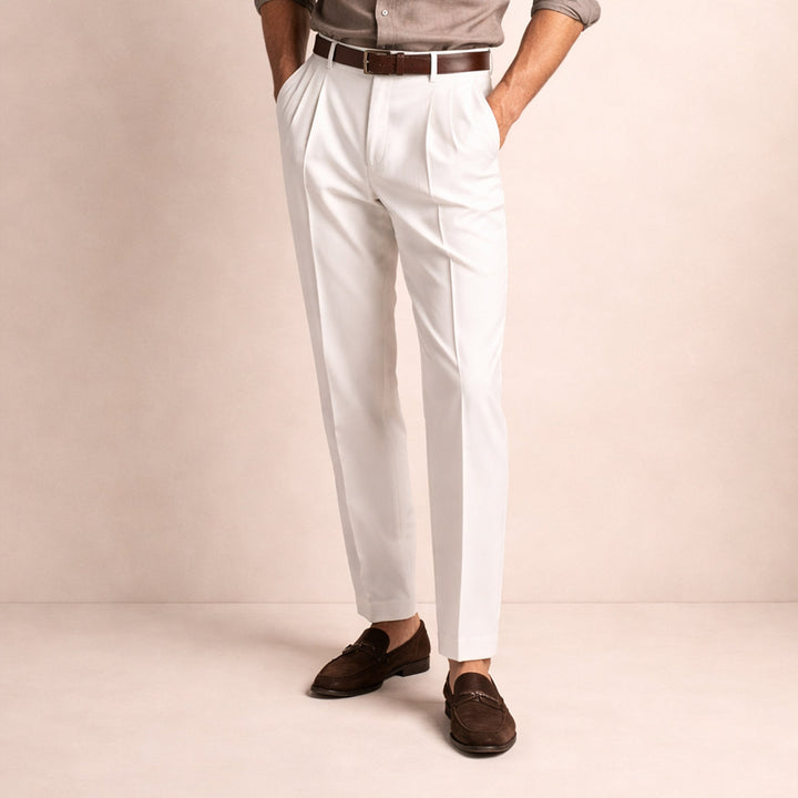 The Brighton Men’s Vintage Classic Tailored Pleated Pants · Oliver Bradley