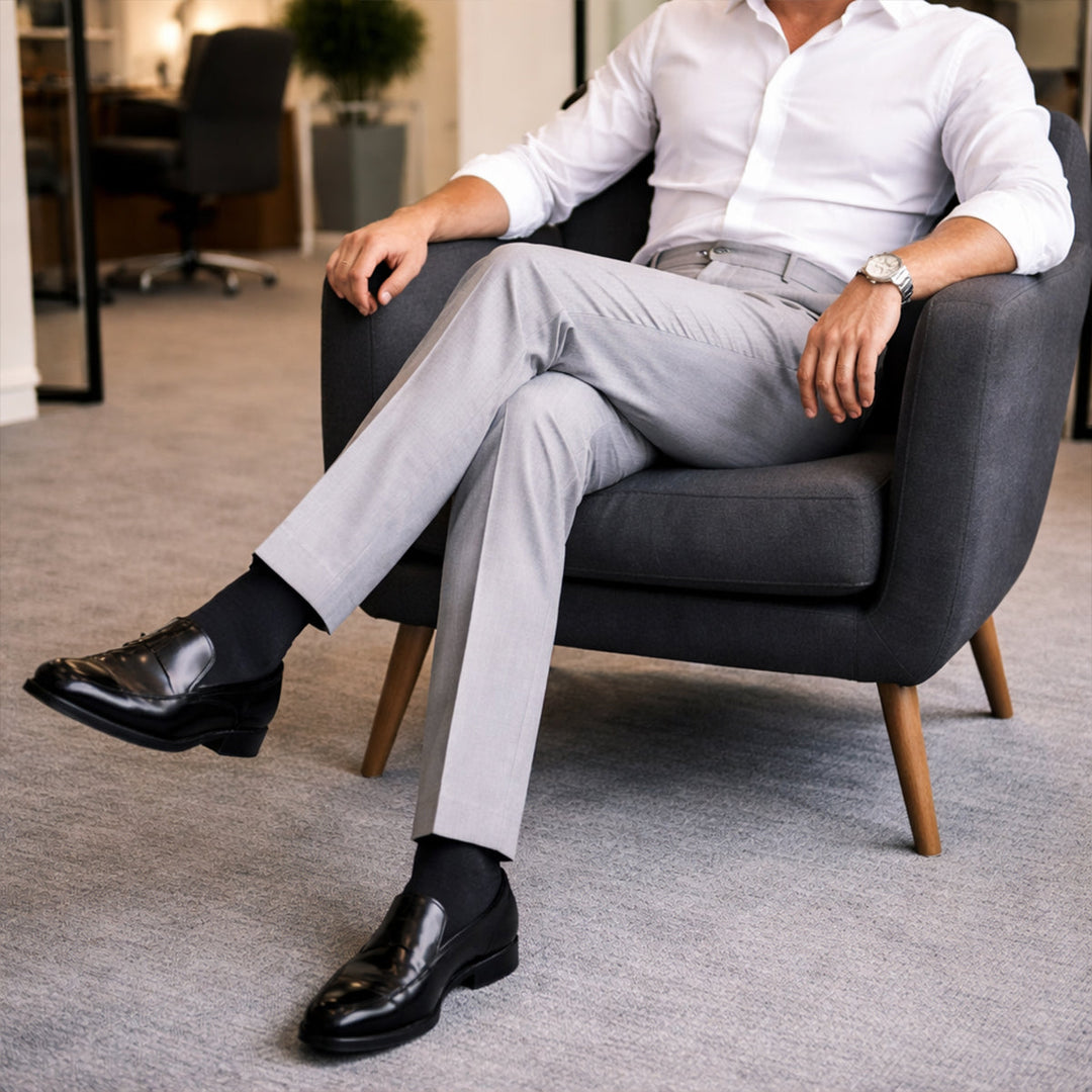 The Brighton Men’s Vintage Classic Tailored Pleated Pants · Oliver Bradley