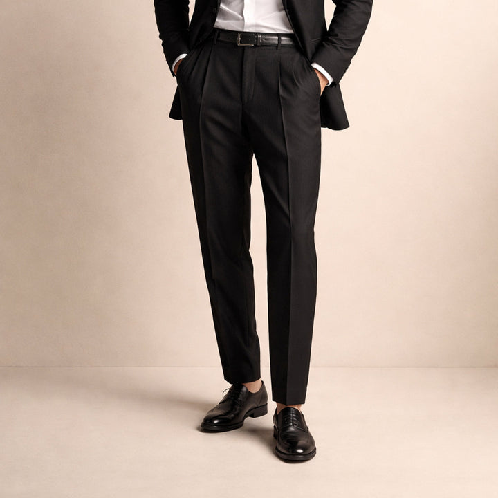 The Brighton Men’s Vintage Classic Tailored Pleated Pants · Oliver Bradley