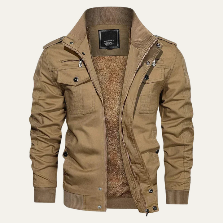 The Fairfax Men's Fleece Lined Warm Bomber Jacket · Oliver Bradley