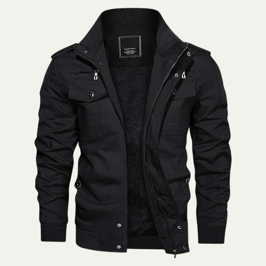 The Fairfax Men's Fleece Lined Warm Bomber Jacket · Oliver Bradley