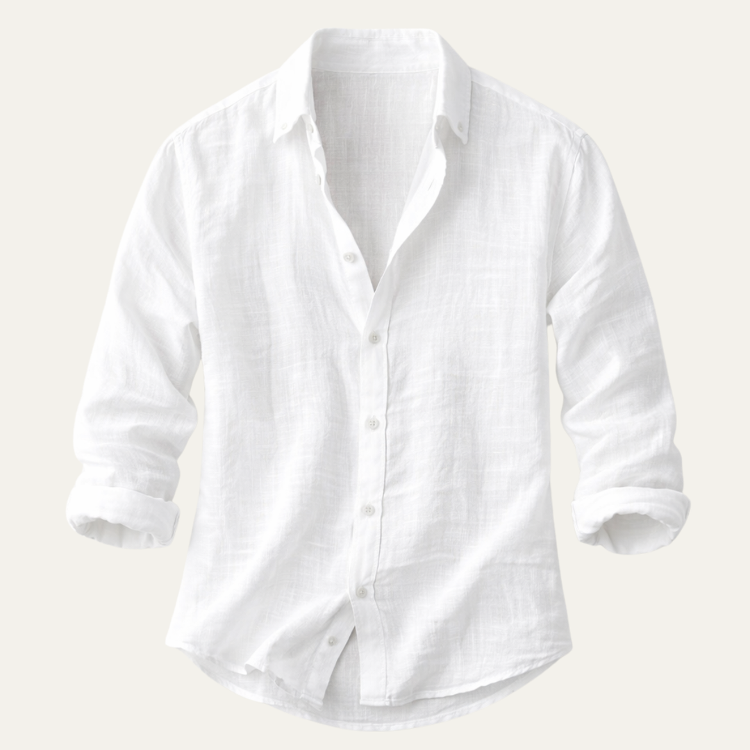 The Silverlake Men’s Cotton Linen Button Up Beach Shirt · Oliver Bradley