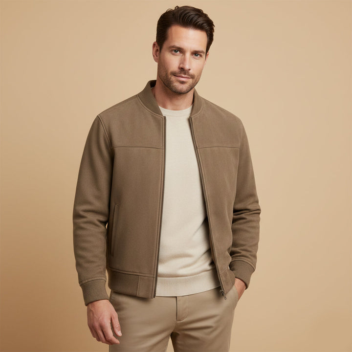 The Verona Elegant Suede Jacket for Men - 2025 Premium Autumn Design · Oliver Bradley