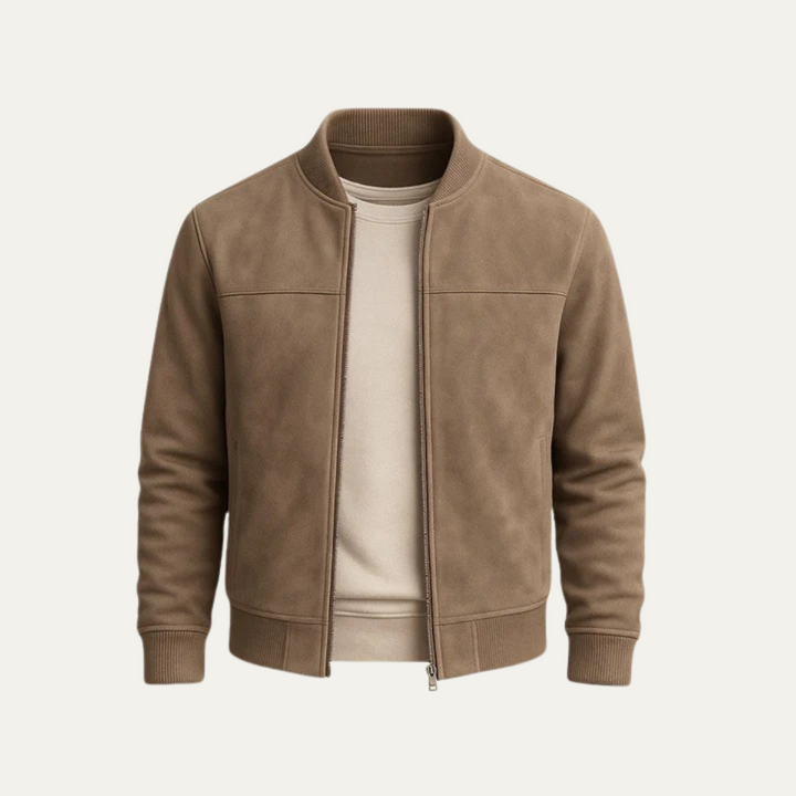 The Verona Elegant Suede Jacket for Men - 2025 Premium Autumn Design · Oliver Bradley