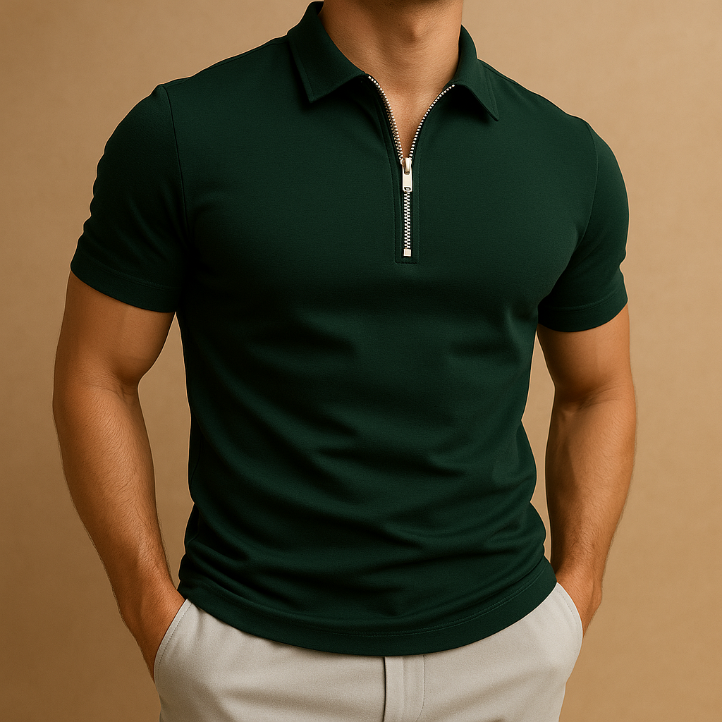 Trenton Quarter-Zip Polo · Oliver Bradley