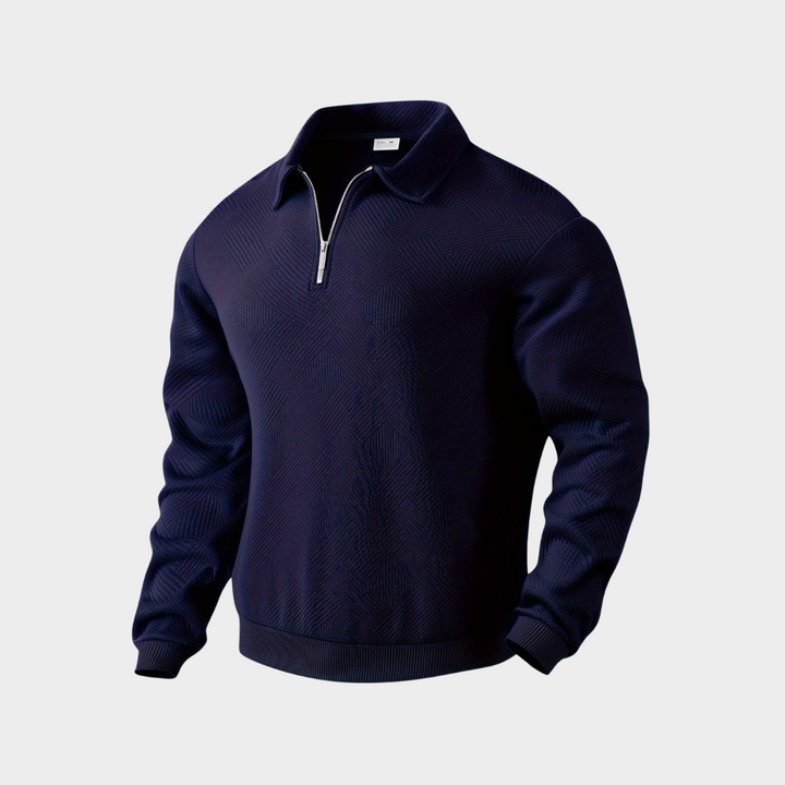 Victor Pull Homme – Pull Chaud en Maille avec Motif Géométrique & Coupe Confortable
