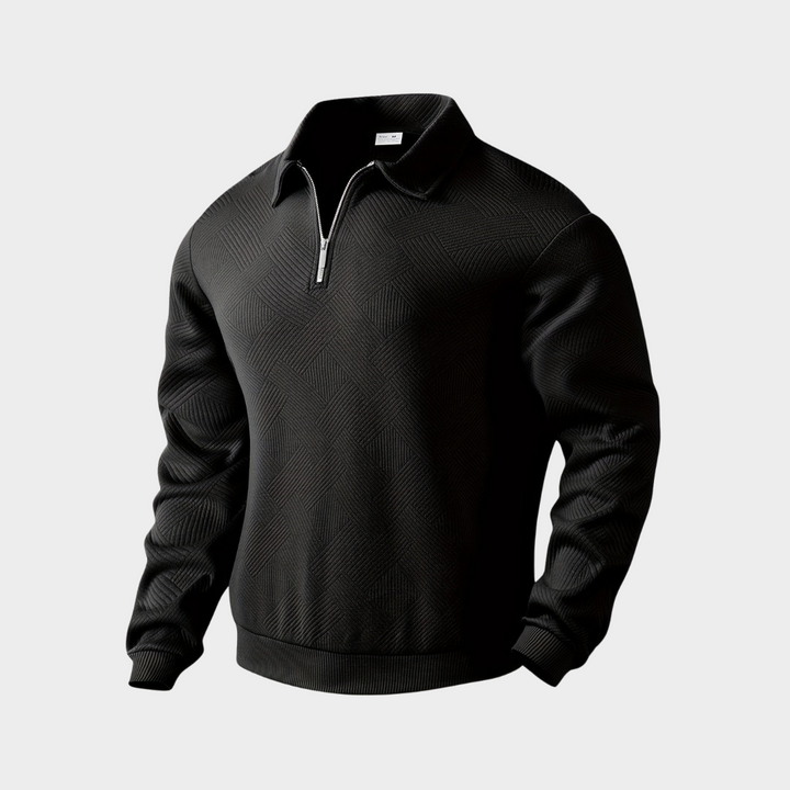 Victor Pull Homme – Pull Chaud en Maille avec Motif Géométrique & Coupe Confortable