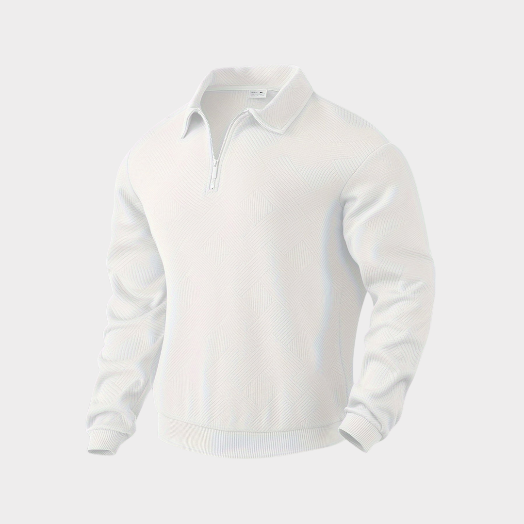 Victor Pull Homme – Pull Chaud en Maille avec Motif Géométrique & Coupe Confortable