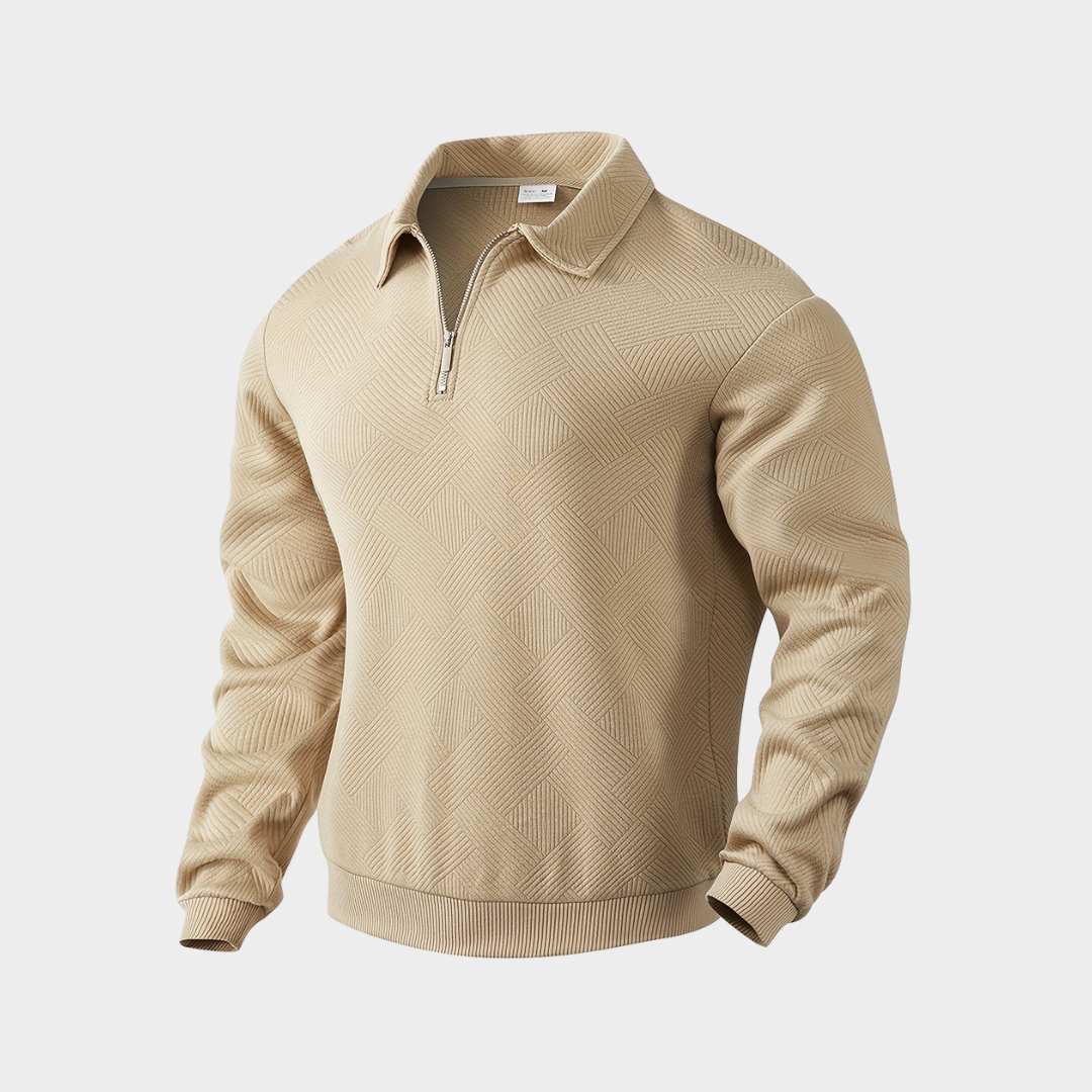 Victor Pull Homme – Pull Chaud en Maille avec Motif Géométrique & Coupe Confortable