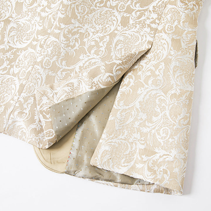 Vintage Champagne Gold Damask Tuxedo (3-Piece) · Oliver Bradley
