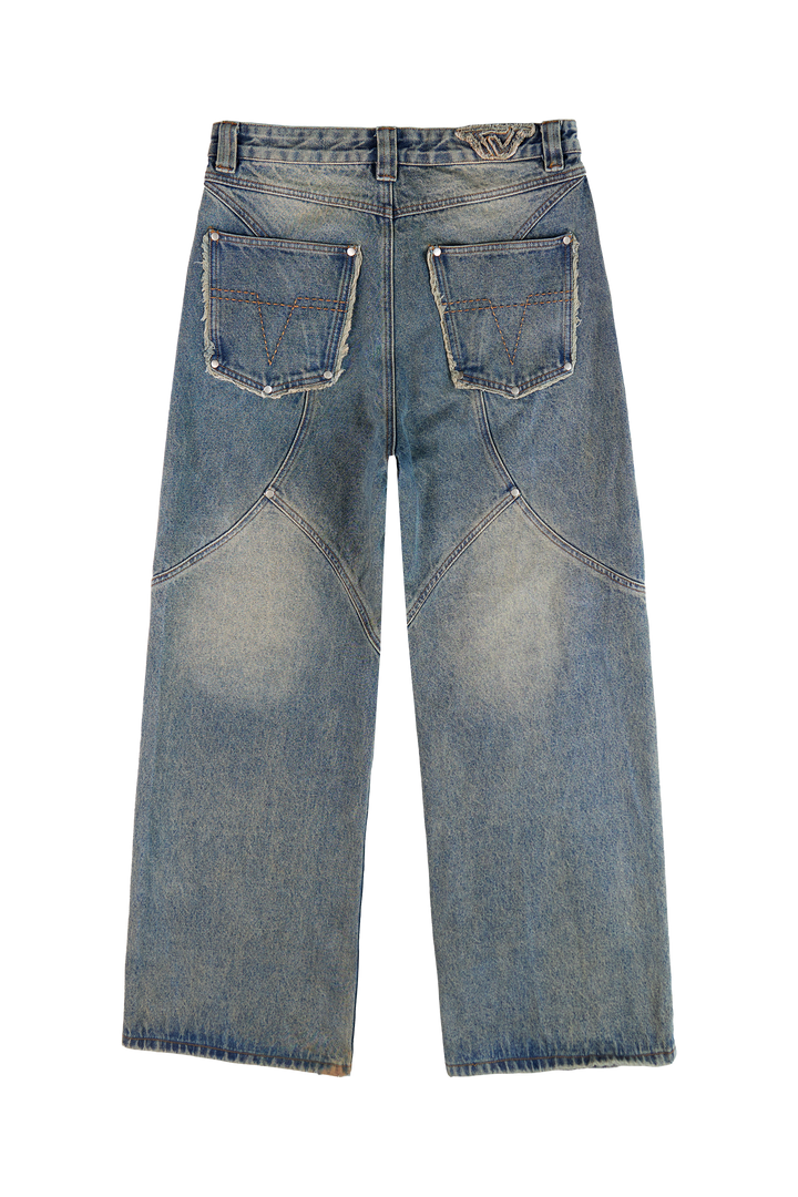 Yellow/Blue Denim Jeans · Oliver Bradley