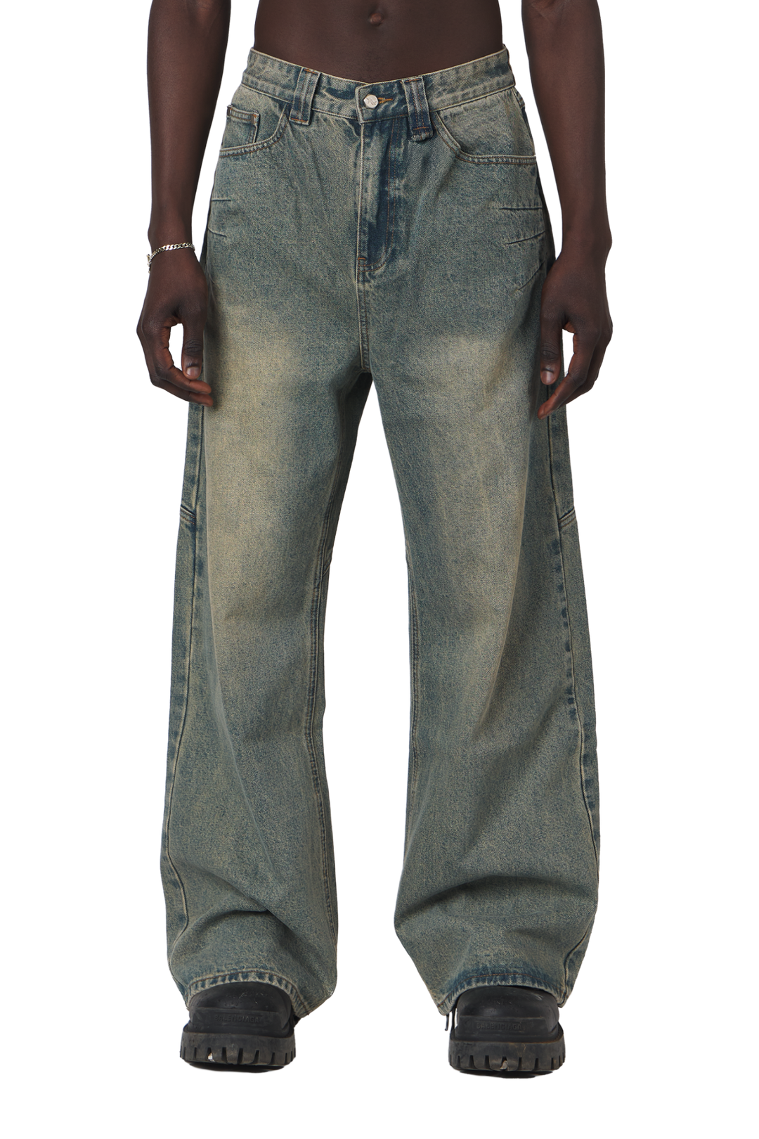 Yellow/Blue Denim Jeans · Oliver Bradley